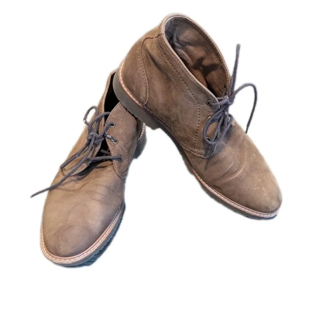 Aldo chukka boots Mens 7.5 Brown Soft Leather Lace Up Outdoor Western Hipster